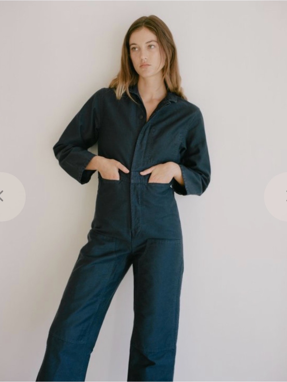 Caron Callahan Deep Navy Utility Jumpsuit